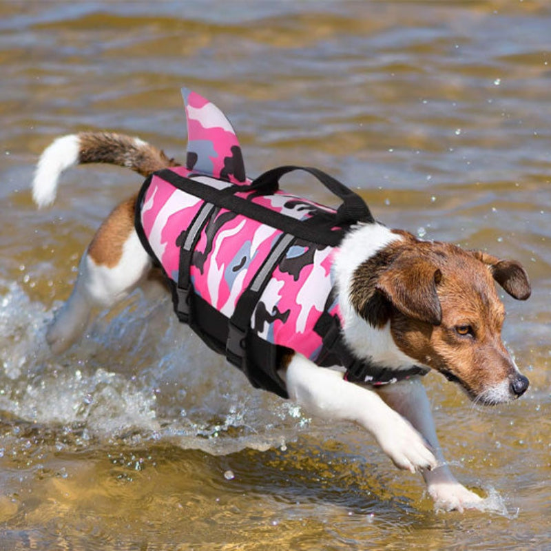 gilet de sauvetage pour chien rose