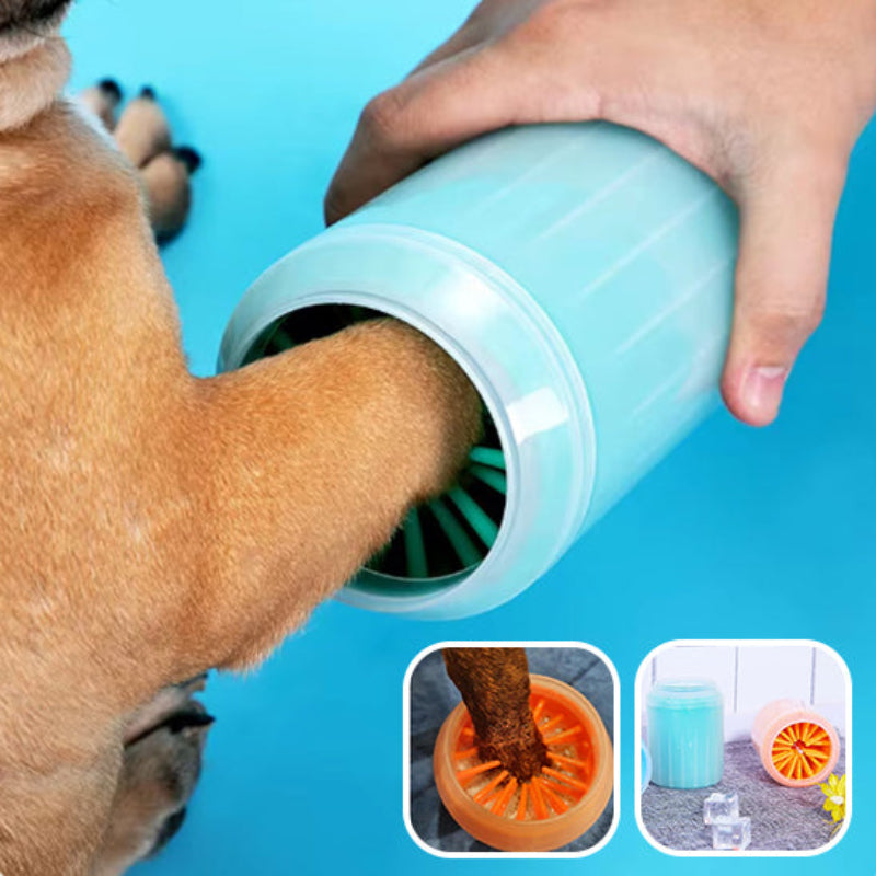 lave-patte-pour-chien-orange