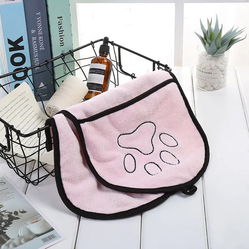serviette-pour-chien-rose