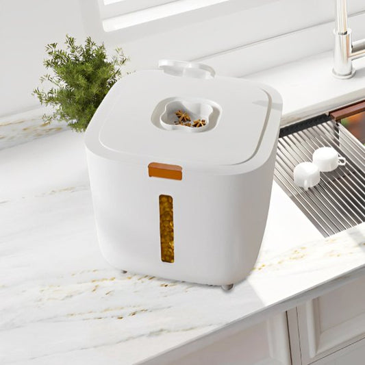 Boite à croquettes chien blanche