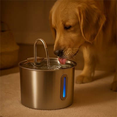 Fontaine a eau Chien moderne