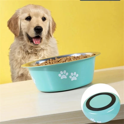 gamelle en inox pour chien turquoise