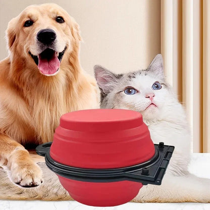 gamelle pliable rouge pour chien et chat