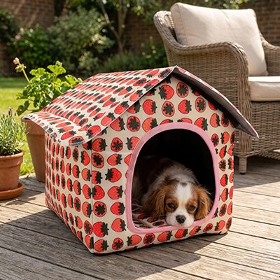 Maison pour chien rouge