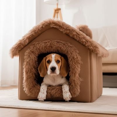 Niche pour Chien interieur brun