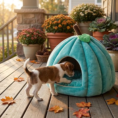 Panier pour Chien bleu