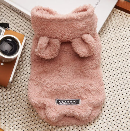 polaire pour petit chien rose