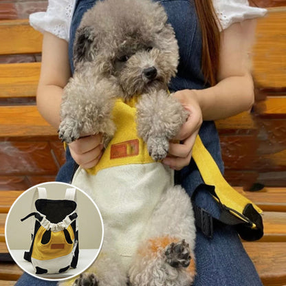 caniche dans un sac de transport pour chien pratique