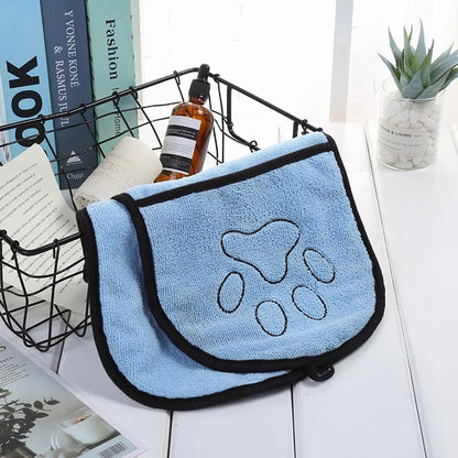 serviette-pour-chien-bleue