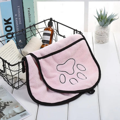 serviette-pour-chien-rose