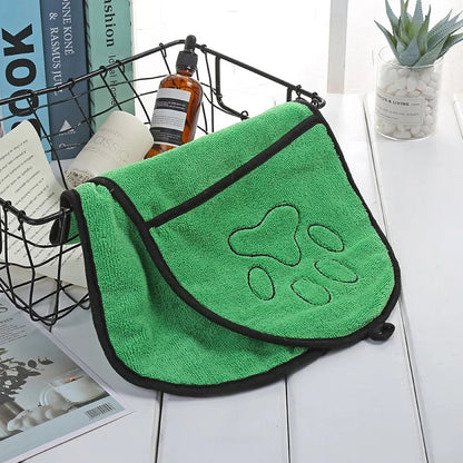 serviette-pour-chien-vert