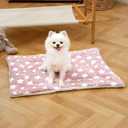 tapis-pour-chien-rose-etoiles